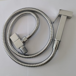 Ducha higiênica quadrada metal cromada luxo para banheiros