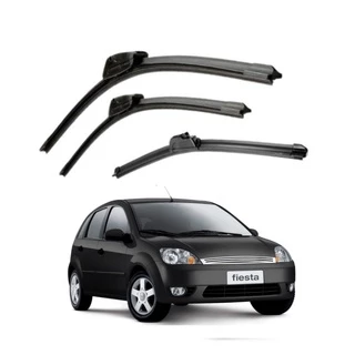 Kit de 3 Palhetas para Limpador de Parabrisa Dianteiro + traseiro para Ford Fiesta 1996 1997 1998 1999 2000 2001 2002 2003 2004 2005 2006 2007 2008 2009 2010