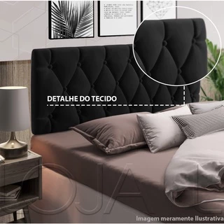 Cabeceira Varias Cores Estofada 1,60 x 55 Dobrável Paris Cama Queen