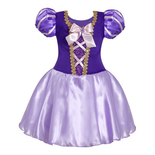 Vestido Princesa Infantil Roxo Lilás Roupa Realeza Midi Luxo serve para  Festa de Aniversário temático da Rapunzel e Sofia e Fantasia de Criança  para Carnaval