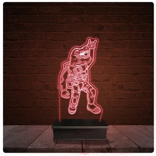 Abajur Luminária Acrílico Led - Astronauta Desenho 25