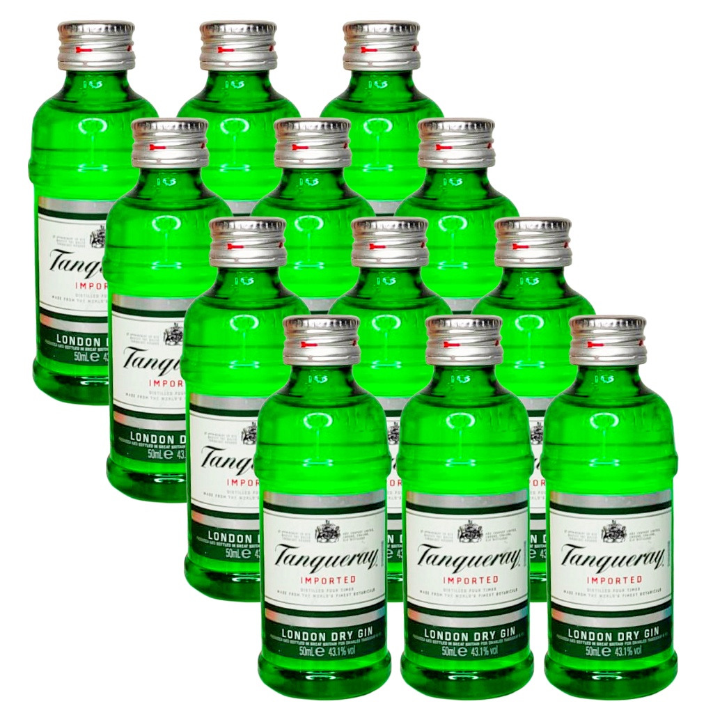 Combo 12 Mini Gin Tanqueray london Dry 50ml | Shopee Brasil
