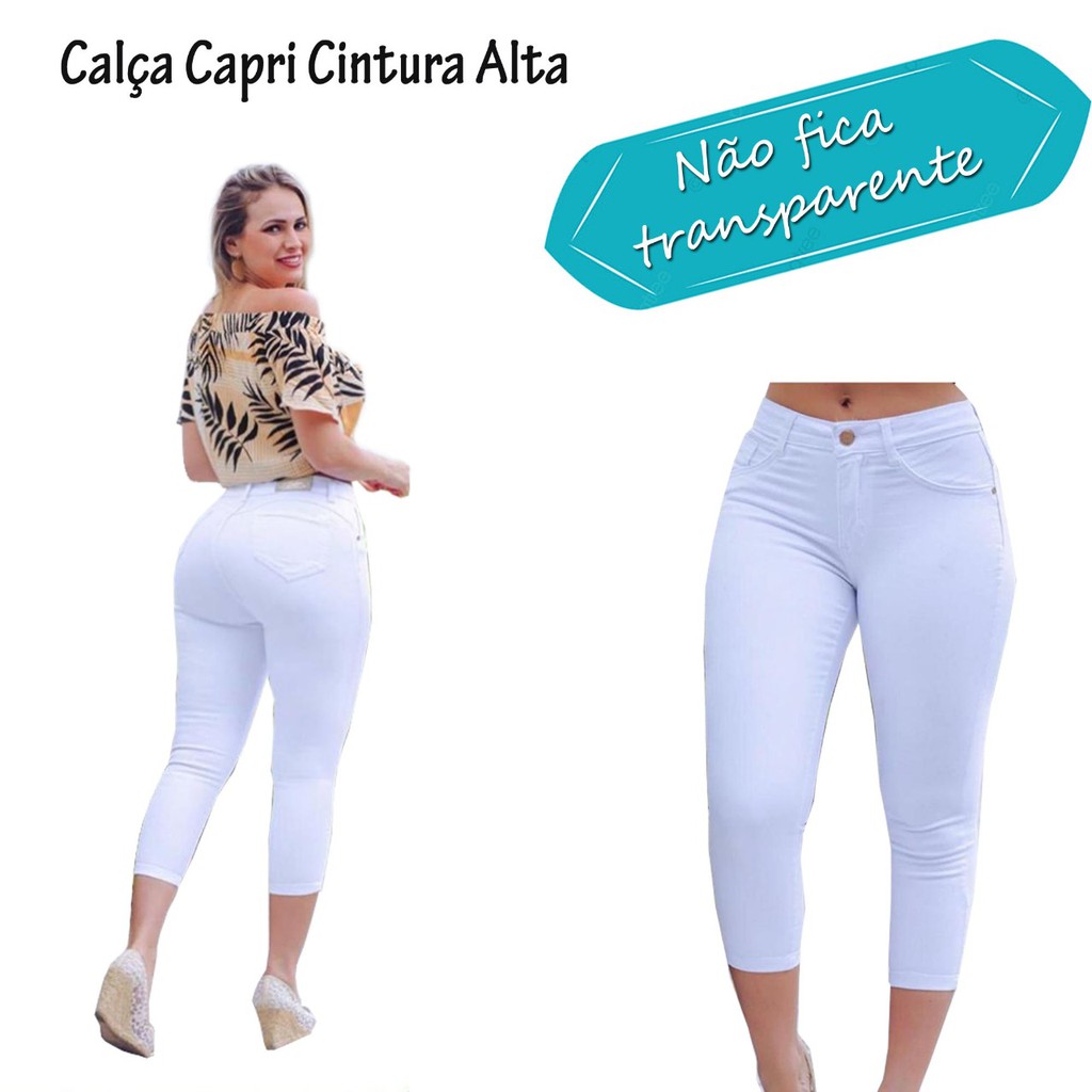 Calça capri sales feminina branca