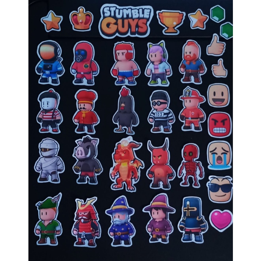 16pcs Stumble Guys Ação Figura Multiplayer Desafio Tipos De Anime