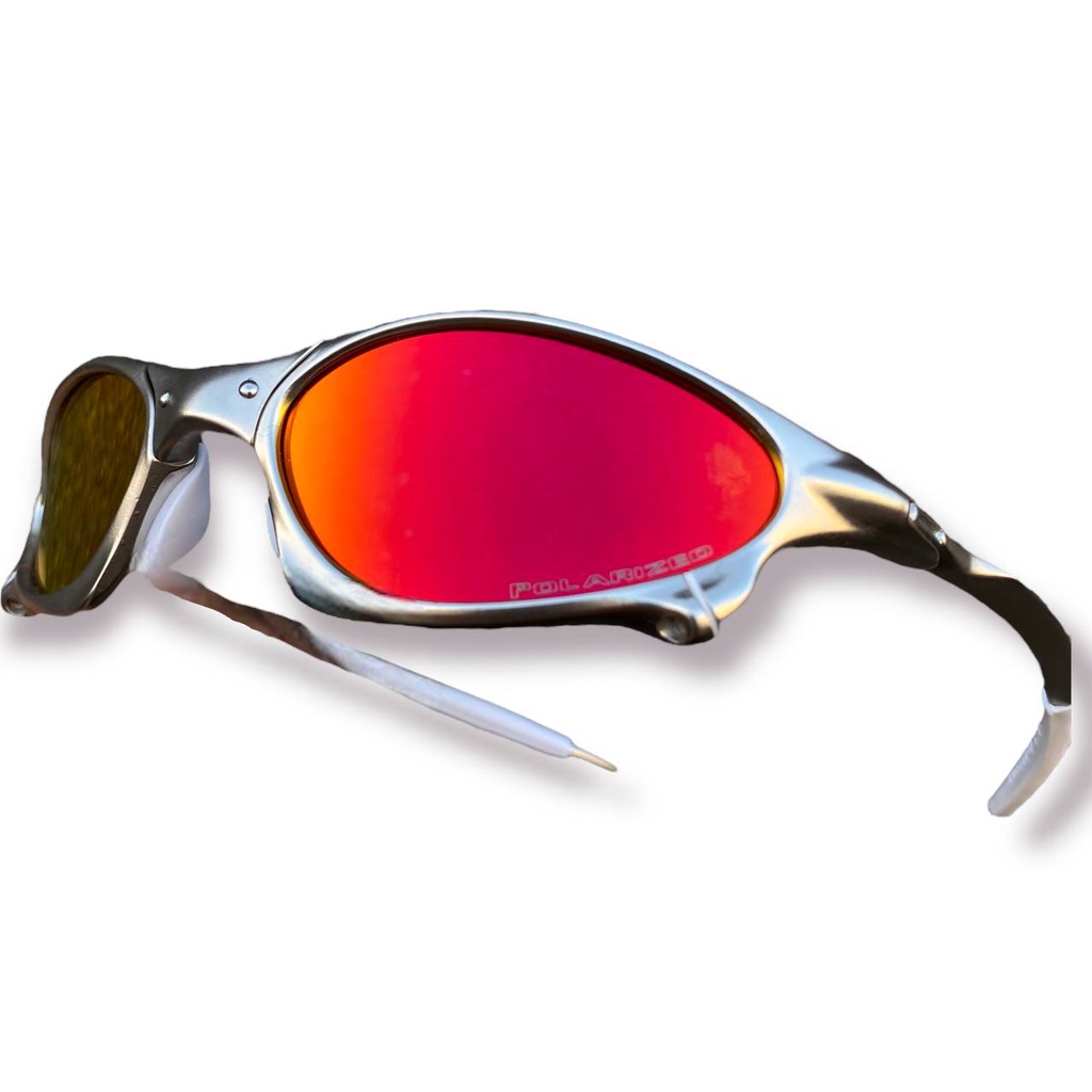Óculos Oakley Juliet Xmetal “Lentes Ruby” kit borracha vermelha