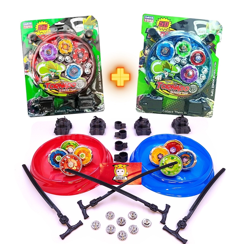 Kit Beyblade Metal 5D Brinquedo 4 Peões Led Toys, Magalu Empresas