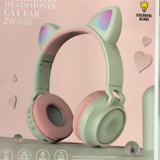 Headphone Headset Gatinho Orelha De Gato Com Led Fone De Ouvido Lt30  (Lilas)