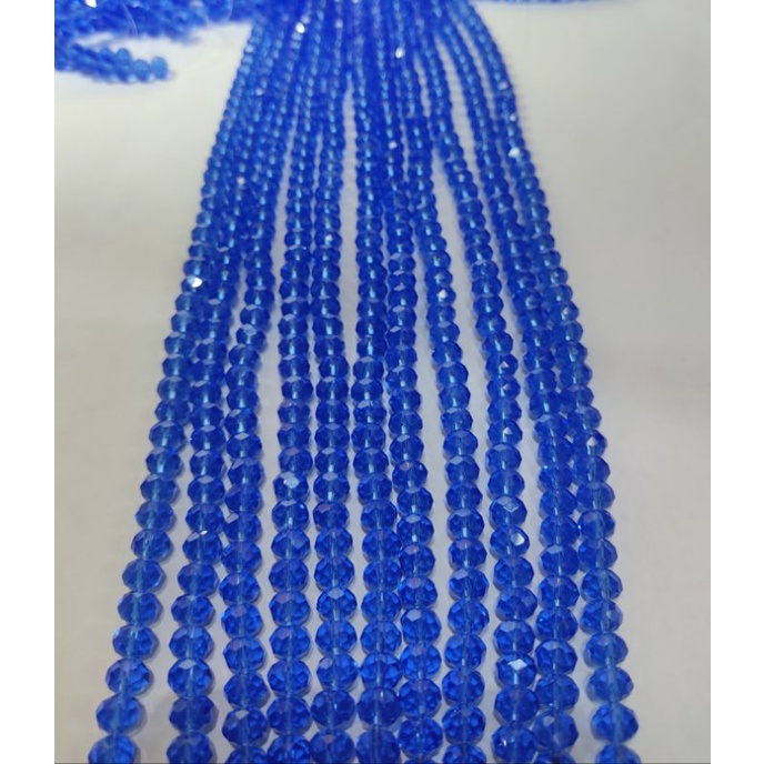 5 Fios de Cristal Achatado Chinês 8mm - Cores Diversas
