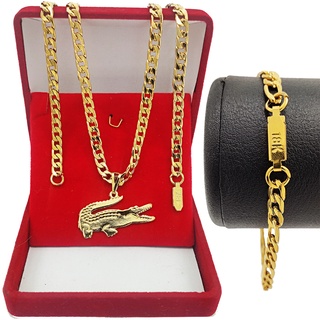 Kit Corrente masculina grumet 3x1 cordão 70cm + Pingente Masculino + Pulseira grumet 3x1 Banho de ouro 18K
