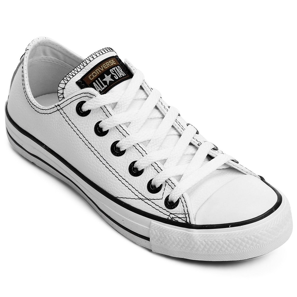 All star de couro branco sale masculino