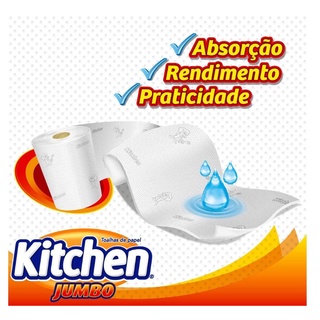 Papel Toalha Kitchen Jumbo 360 FOLHASCozinha kit com 3 | Shopee Brasil