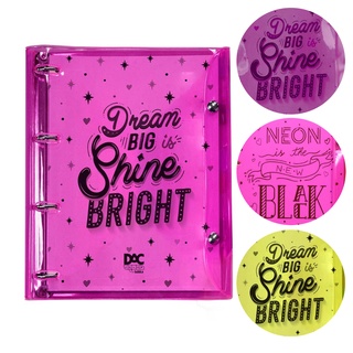 Fichário Universitário DAC Color Bubble Cristal 192 folhas - Escolha a Cor