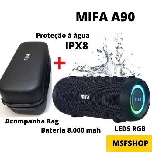 br>Caixa de Som Mifa A90 Bluetooth 5.0 IPX8 60W (Nova) - Hobbies e coleções  - Morin, Petrópolis 1251682676