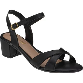 Saltinho Feminino Sandália Feminina Salto Baixo Quadrado Confortável Tendência Shekinah Gáspea X