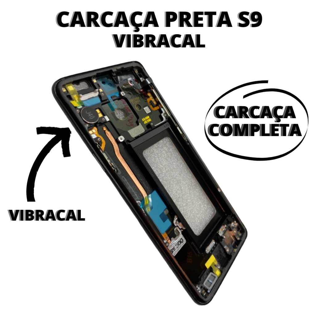 Carcaça Completa com Vibracall Preta S9