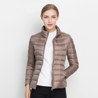 Jaqueta feminina de inverno acolchoada slim fit inverno à prova de vento acolchoada portátil