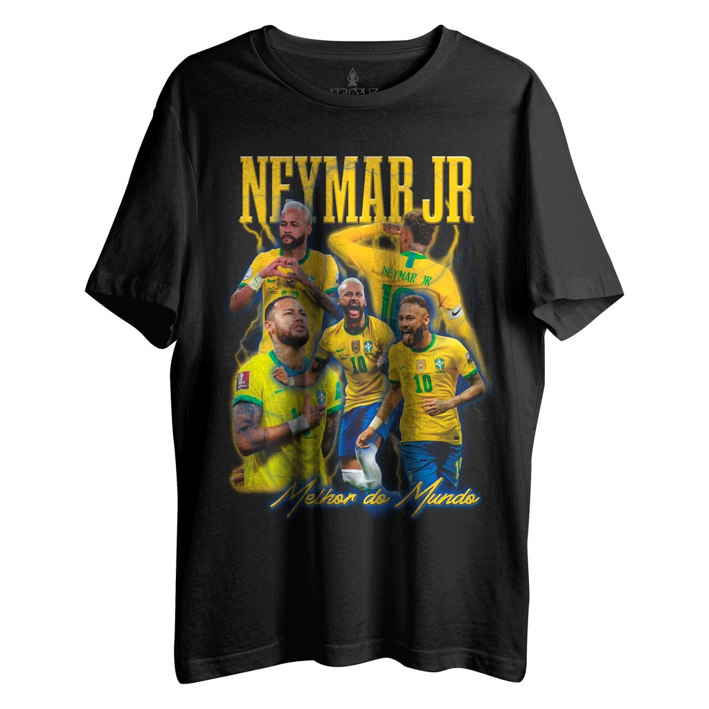 Camiseta Algodão Unissex T shirt Neymar Jr Copa do Mundo 2022