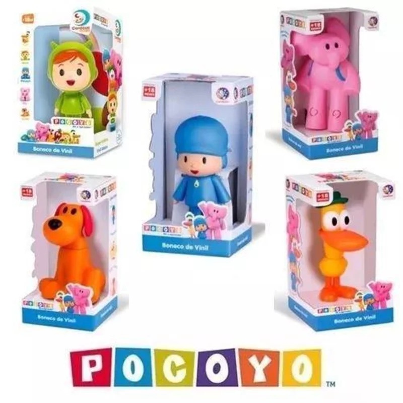 Kit 5 Bonecos Turma Do Pocoyo Vinil Cardoso Toys | Shopee Brasil