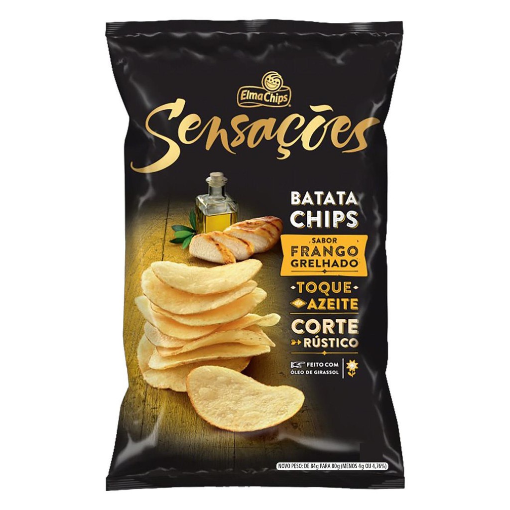 Batata Sensação Chips Frango Grelhado 40g - Elma Chips