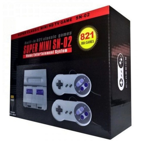 V deo Game Super Mini Sn 02 821 Jogos 8bits Hdmi Premium