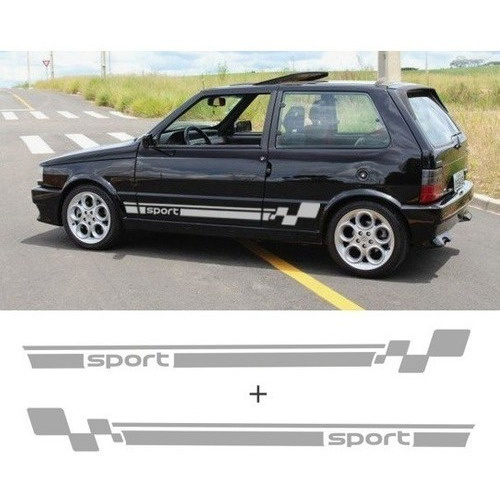 Adesivo Fiat Uno Abarth Faixa Lateral Carro Sport Imp353