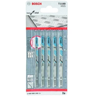 Lâmina Tico-Tico Bosch 68mm p/ Metal 11-13 Dentes 5 Peças Basic for Metal T118B