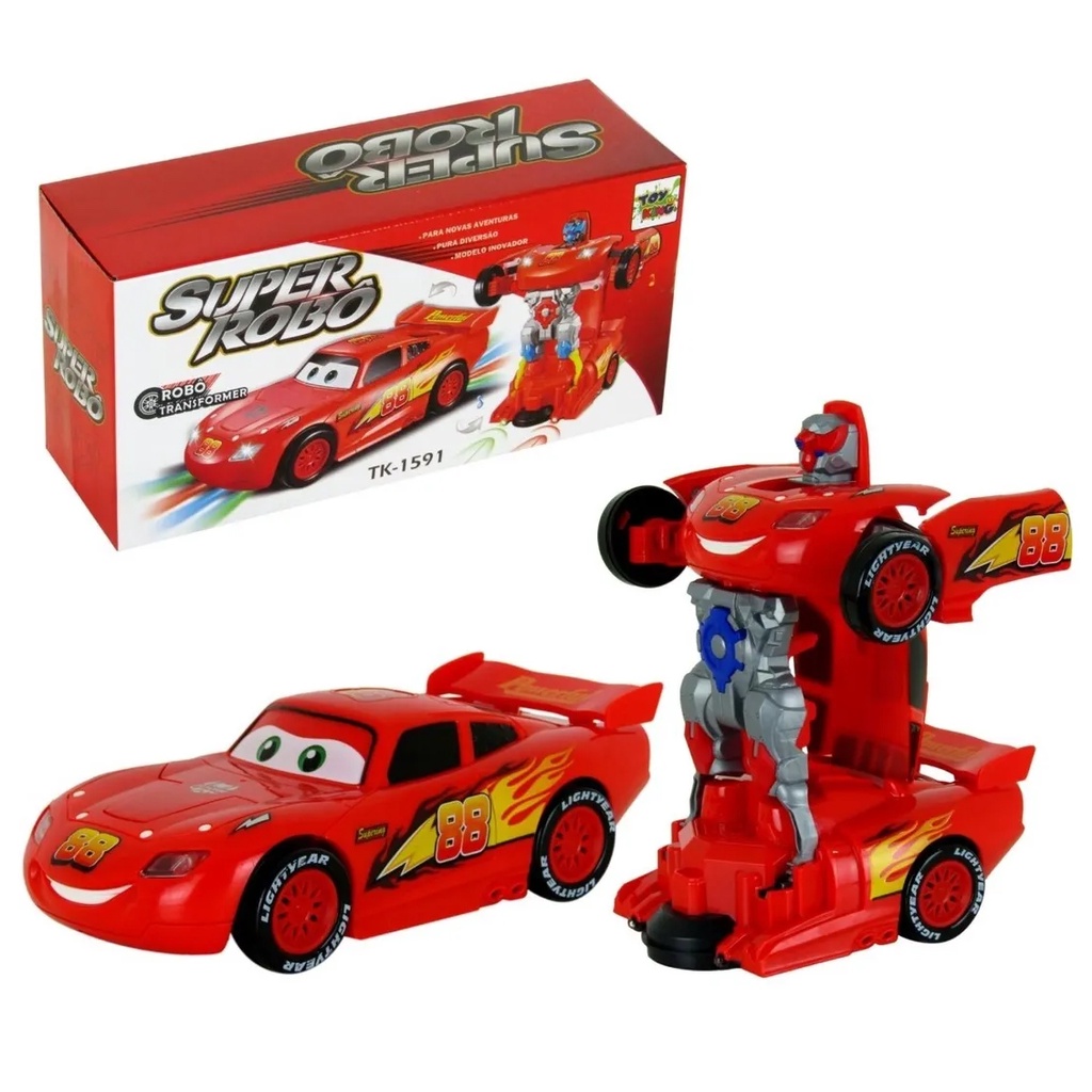 Carro Relampago Mcqueen Transformers : : Brinquedos e Jogos