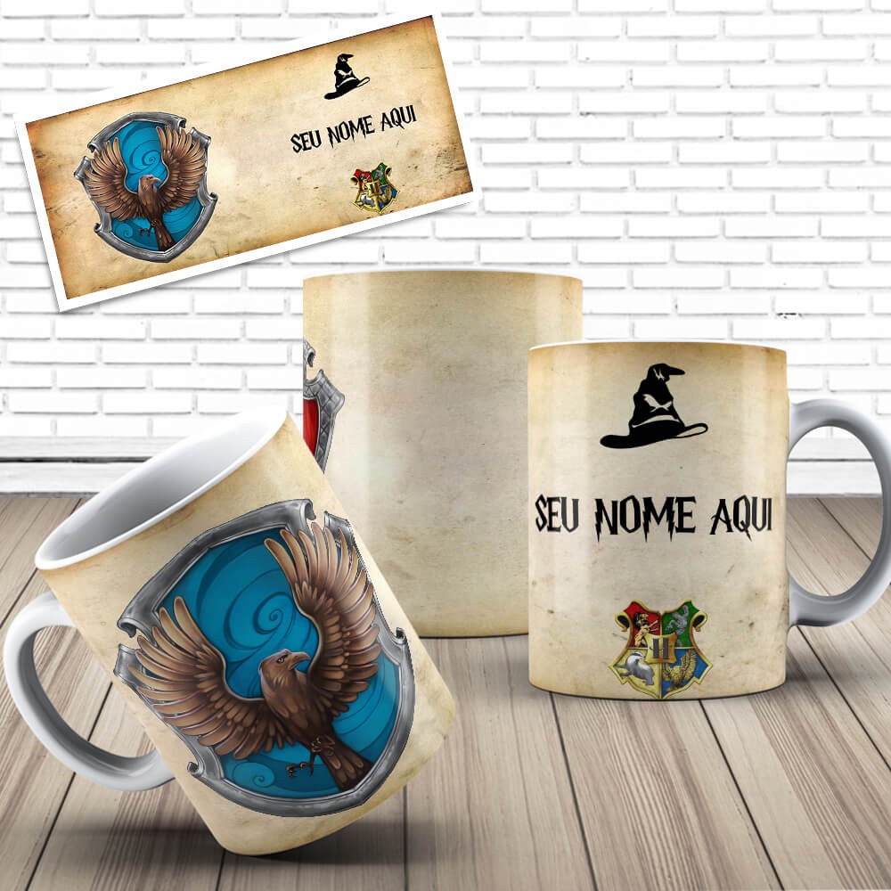 Caneca Harry Potter Casa de Hogwarts Ravenclaw Corvinal