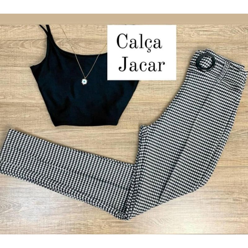 Calça best sale jacar preta