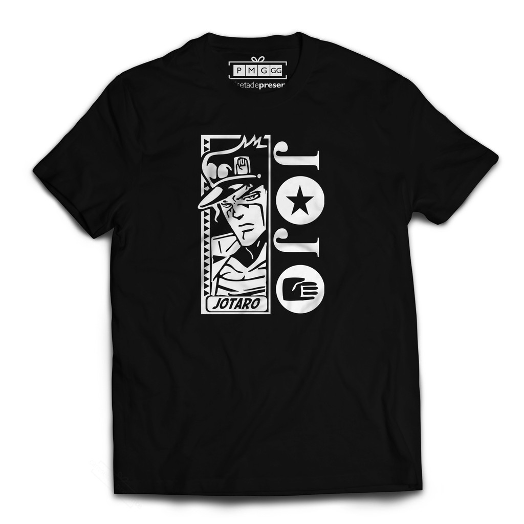 Camiseta Jotaro Kujo Jojo's Bizarre Adventure Kimyo na Boken Camisa manga curta unissex