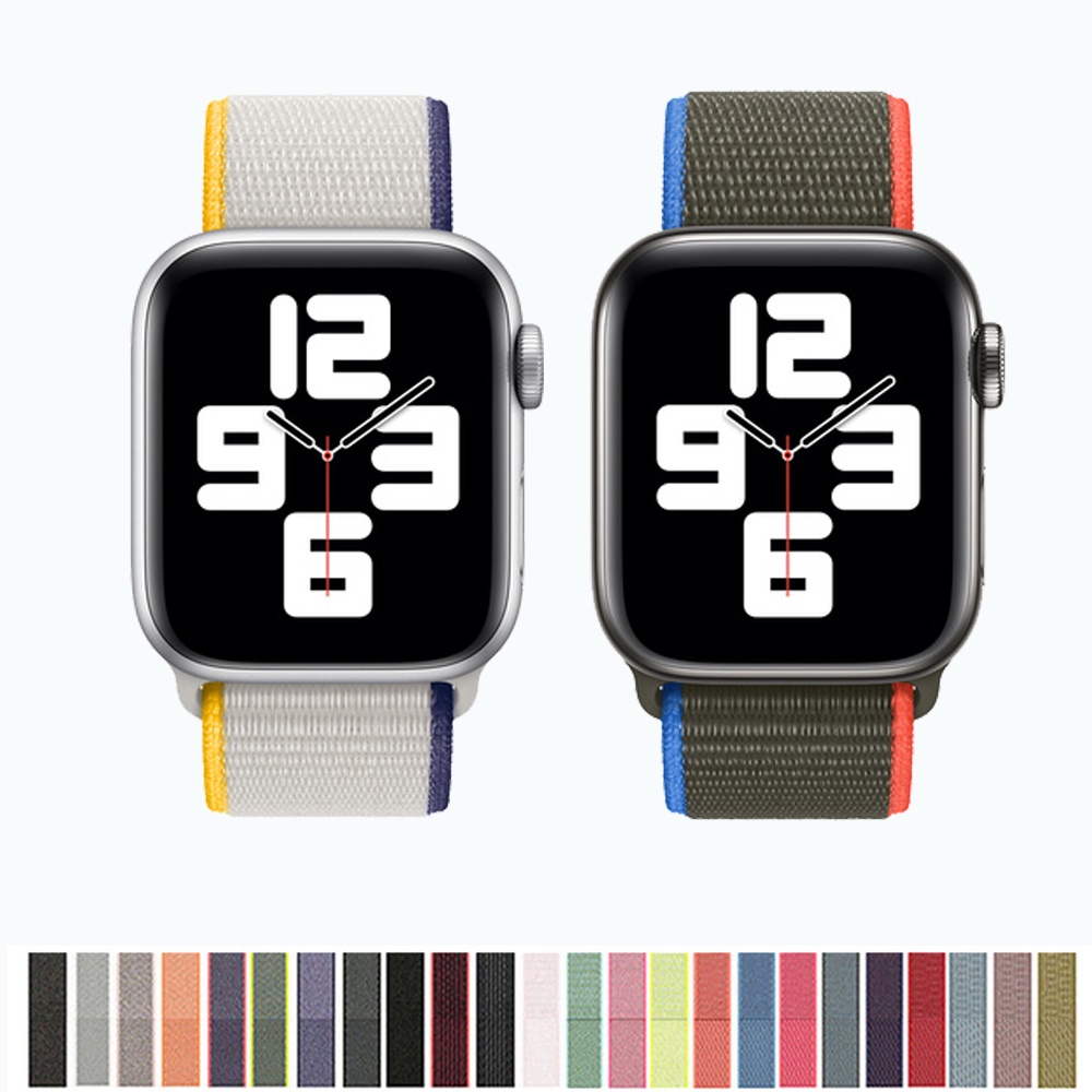 Nylon Loop Strap Para Apple Watch Band 45mm 41mm 40 / 44mm 49MM Cinto Smartwatch Correa Pulseira Iwatch Série 4 5 Se 6 7 8 Ultra Pulseira