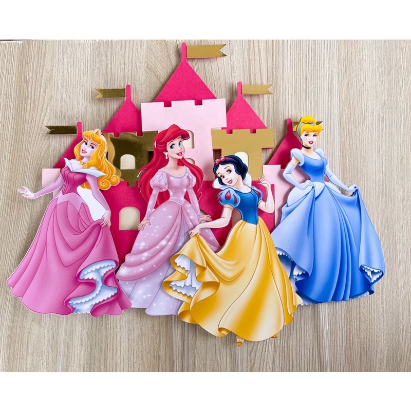 Topo De Bolo Princesas Topper Personalizado Princesas Disney