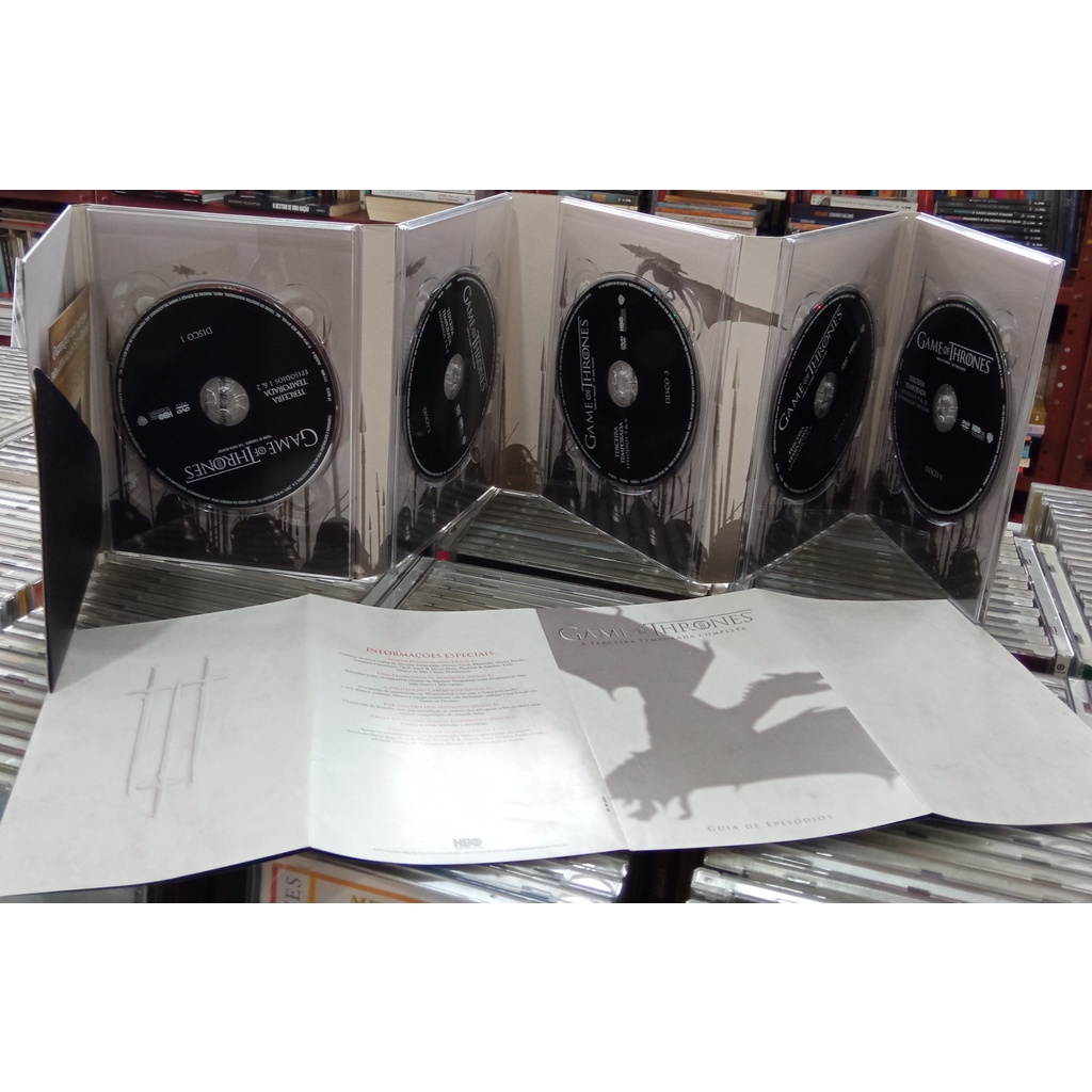 DVD GAME OF THRONES A TERCEIRA TEMPORADA (BOX COMPLETO ORIGINAL ...