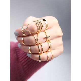 Anel dourado kit 13 pçs lançamento combo promoção