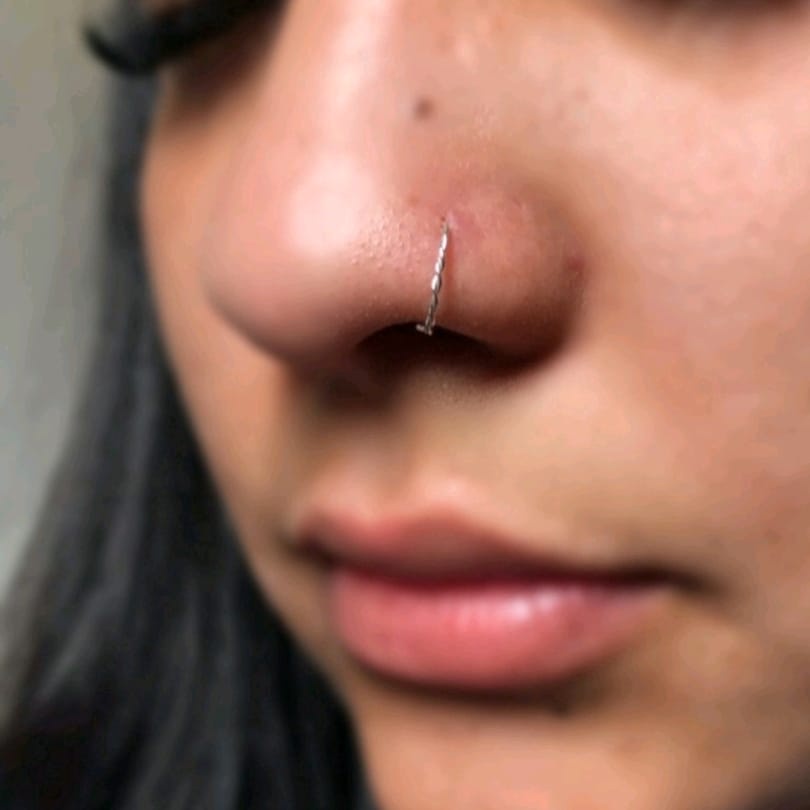 piercing nariz torcido/ prata 925 - tonipratas