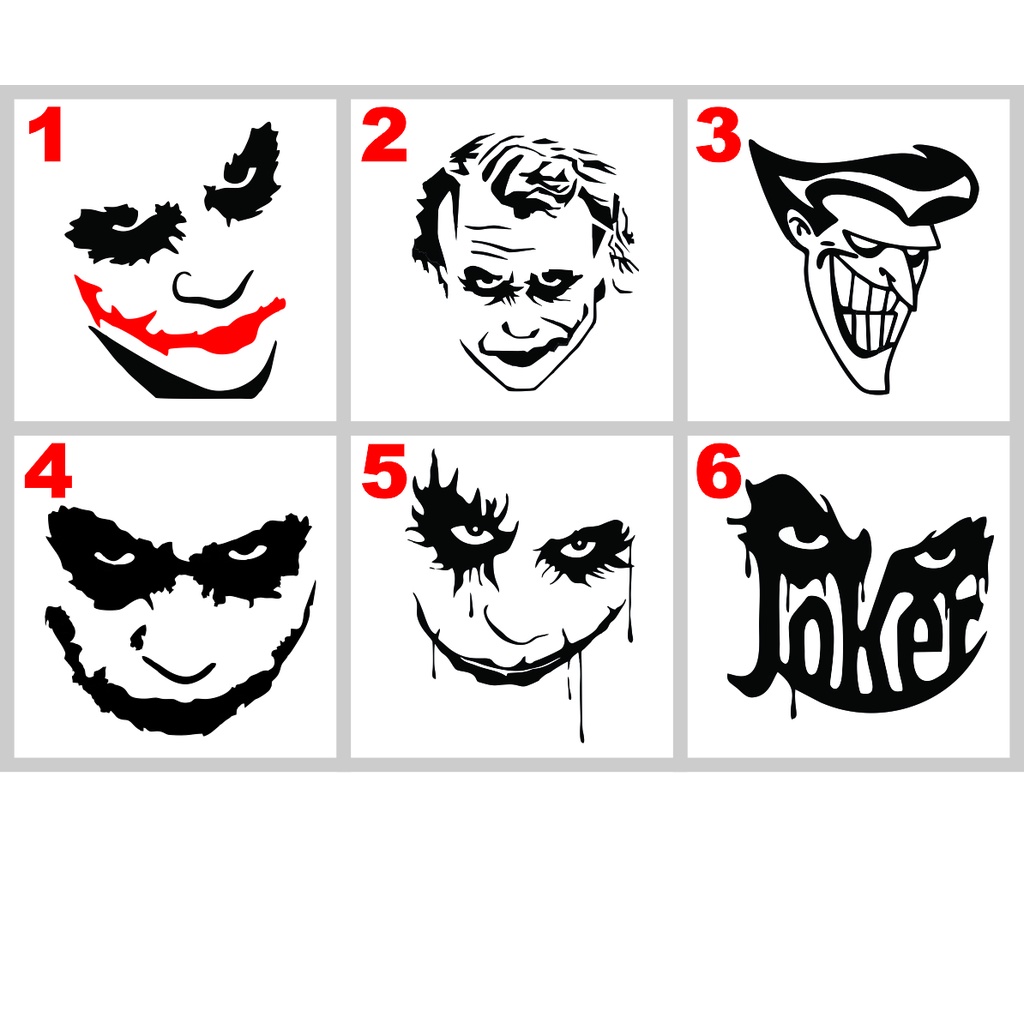 Adesivos Coringa Personalizados Carro/Moto 15x13 cm | Shopee Brasil