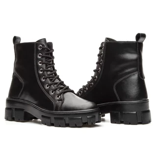 Bota Cano curto Coturno tratorado blogueira DIPIME