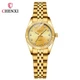 Marca CHENXI Relógio Feminino Clássico Ouro Aço Inoxidável Quartz Elegante Moda Senhoras Impermeável De Pulso