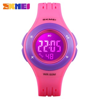 SKMEI 1455 relógio infantil oficial LED luz estilo esportivo digital infantil relógio à prova d
