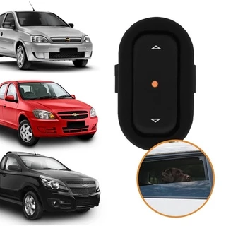 Botão Interruptor Vidro Elétrico Simples Âmbar GM Chevrolet Corsa 2012