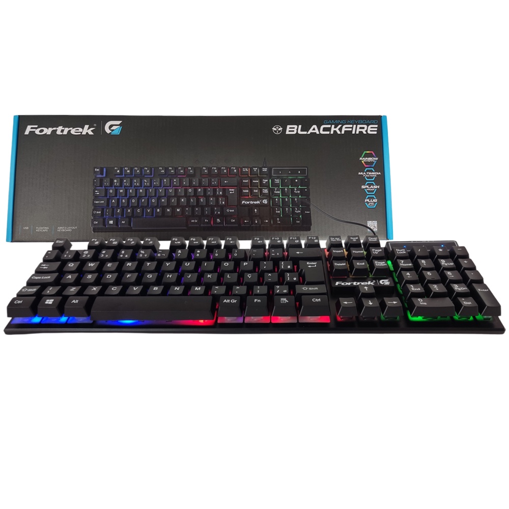 Teclado Gamer Rgb Blackfire Preto Fortrek Pc Windows Original Nota Fiscal Shopee Brasil