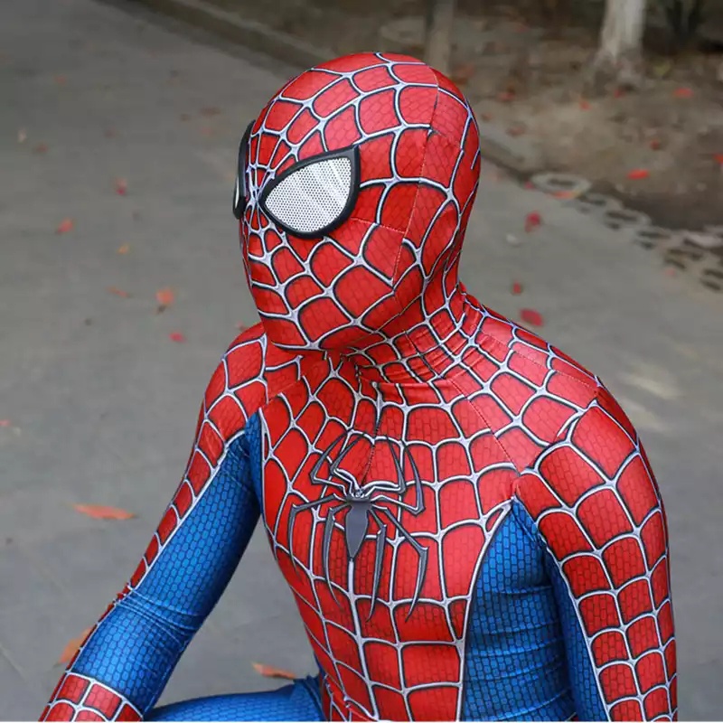 Fantasia Masculina Homem Aranha Clássico Adulto Cosplay Traje Luxo Tob