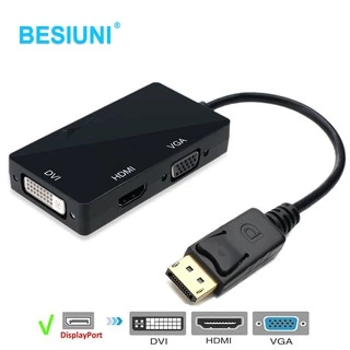 Cabo Adaptador 3 Em 1 DisplayPort DP Para HDMI DVI VGA 1080P Porta Conversor De Display Conector Projetor De PC Portátil HDTV