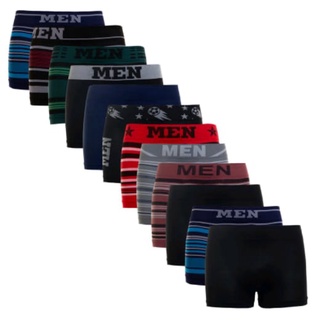 Kit 5 Cueca Boxer Adulto Sem Costura Cuecas Box