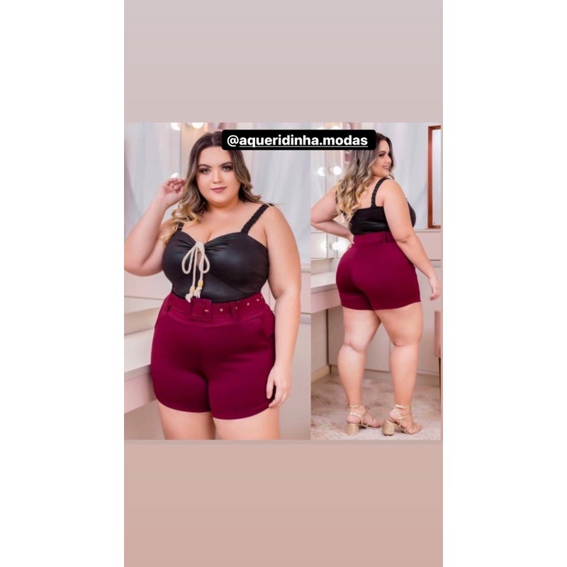 Short social store feminino plus size