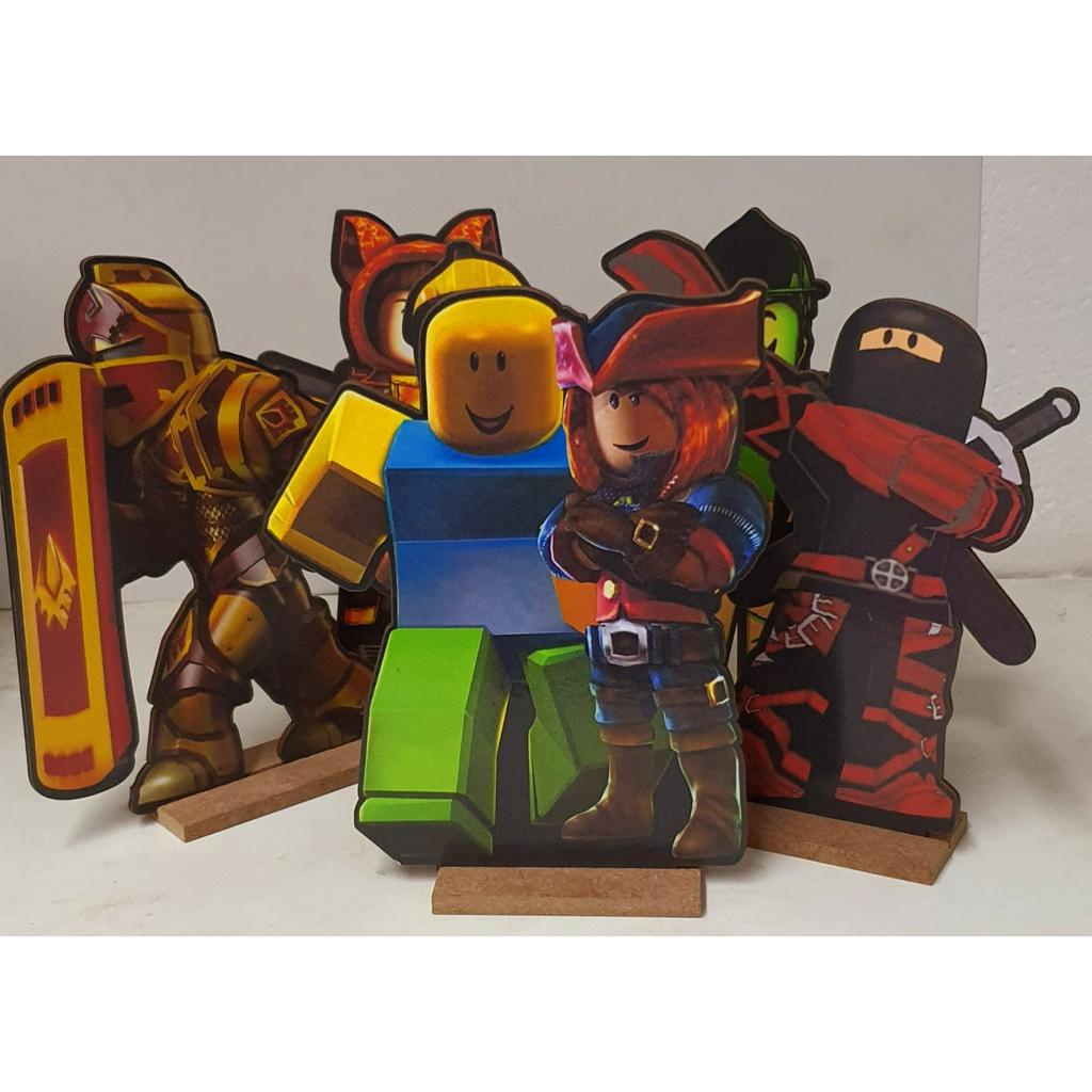 10 Enfeite De Mesa Jogo Roblox Nome Personalizado 15cm Mdf