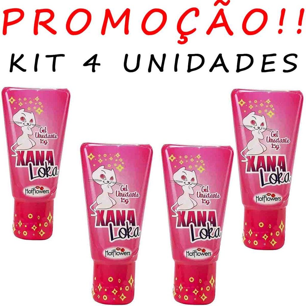 Kit 4 Gel Excitante Feminino Xana Loka Lubrificante Íntimo Shopee Brasil 2706