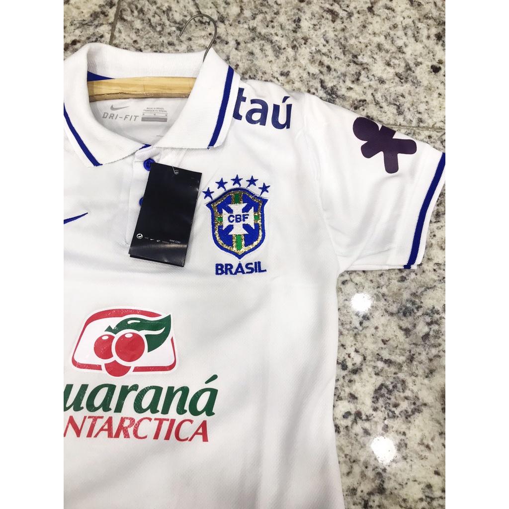 Camisa Brasil Polo Branca