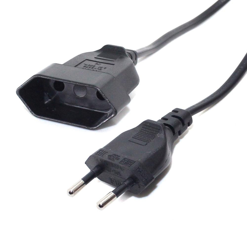 Cabo De Extensão De Energia Europeu 2Prong Macho Para Fêmea , Cobre Certificado VDE 0,5m/1m/2m/3m/4m/5m
