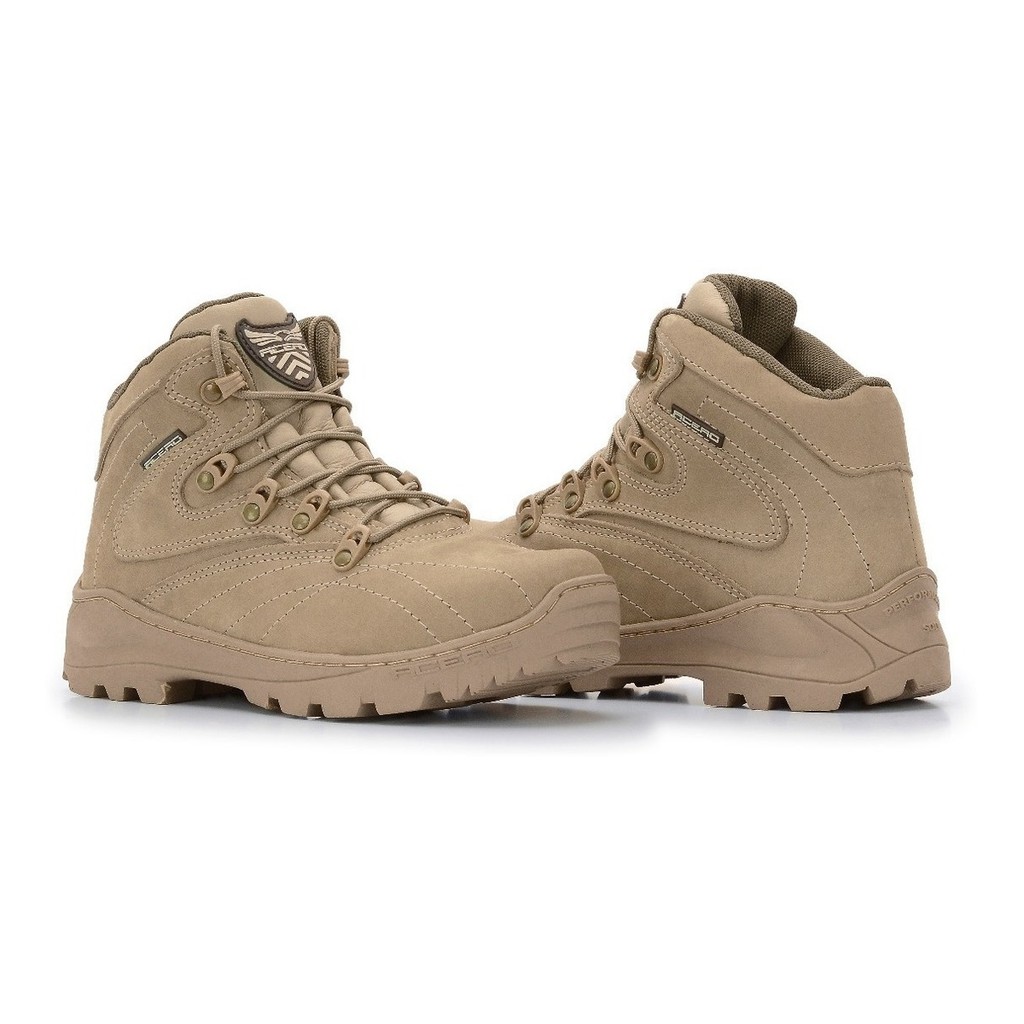 Bota Adventure Cano Curto Baixo Desert Couro Areia Com Ca